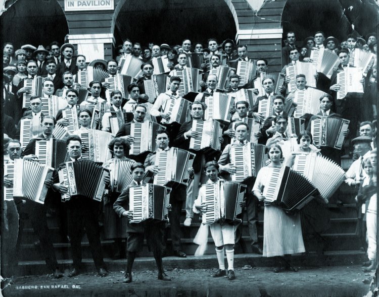 Guido and Accordionists, San Rafael, c. 1920s