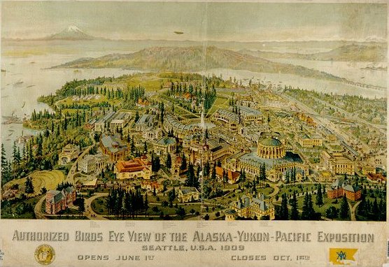 Post card from the Alaska-Yukon-Pacific Exposition, Seattle, 1909.