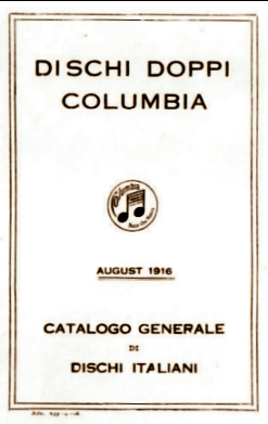 Columbia Italian Record Catalog 1916