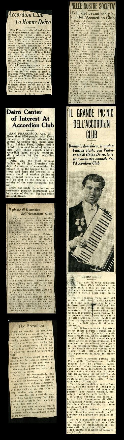 San Francisco Accordion Club Picnic Articles