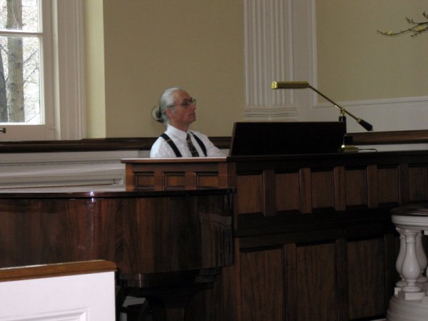 Henry Doktorski performs at the Meridian Street Methodist Church Chapel.