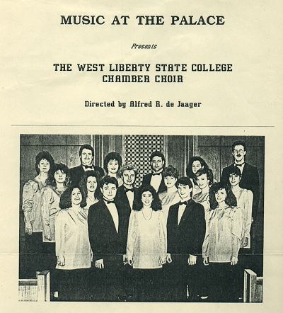 Poster for the first concert of the Music at the Palace series