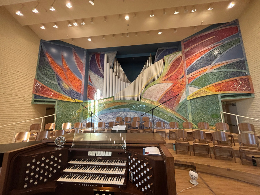 The 2010 Casavant Frères III/41 organ at St. Barnabas Episcopal Church.